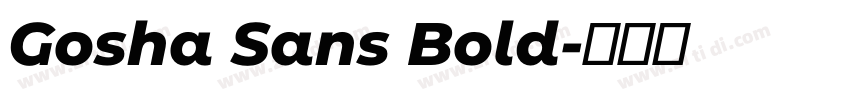 Gosha Sans Bold字体转换